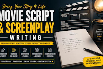 do movie script writing, screenplay script writing, screenwriting, movie script
