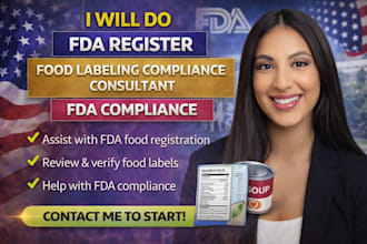 fda register food labeling compliance consultant fda complaince