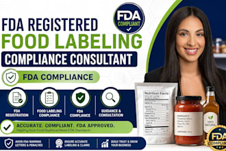do fda register food labeling compliance consultant fda complaince
