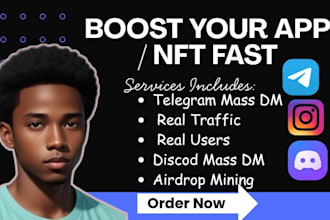 promote your app nft airdrop and game using telegram mass dm, crypto marketing