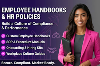 write your employee handbook, HR policies, and workplace culture manuals