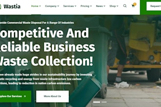 design dumpster rental website, waste website, junk removal, demolition website