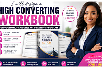 design a high converting workbook for your online course or coaching prog