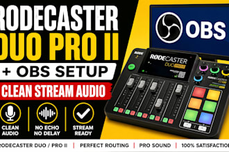 setup rodecaster duo pro ii with obs for clean stream audio