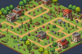 isometric game map isometric tileset isometric tilemap pixel art game assets rpg