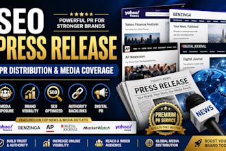 write SEO press release for media distribution