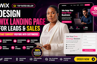 design wix landing page for leads and sales that convert wix sales page