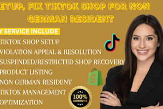 setup tik tok shop fix tik tok shop for non german resident