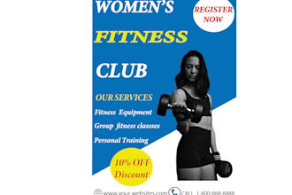 design modern gym fitness flyer or poster professionally