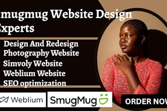 design a professional smugmug photography website or portfolio
