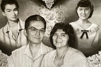 do custom charcoal portraits