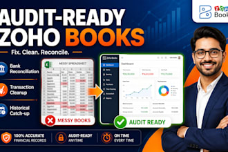 clean up reconcile and organize zoho books transactions to be audit ready now