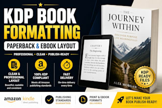 do KDP book formatting and layout for paperback and ebook