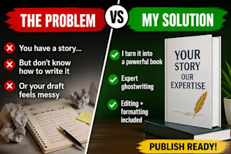 ghostwrite copy edit autobiography memoir, nonfiction ghostwriter for amazon kdp
