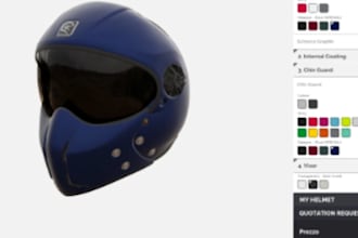 create 3d helmet models for configurators glb or glt file