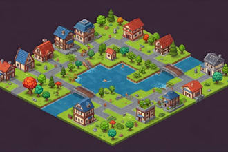topdown fantasy isometric pixel tileset tilemao game assets environment design