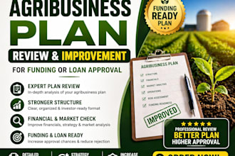 review your agribusiness plan for funding or loan approval