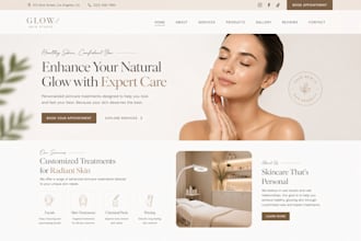 design aesthetic website, esthetician website, skincare website