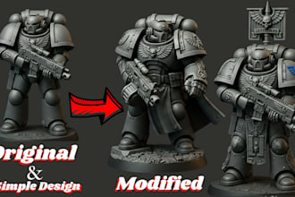 sculpt, customize your 3d warhammer 40k, aos, dnd, miniature models for 3d print