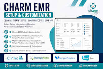 do charm emr setup charm emr customization cliniko simplepractice jane app