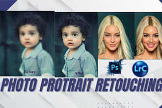 edit and enhance blurry photos retouch portraits headshots and fix images