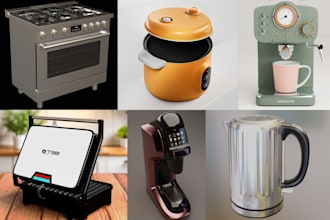 do 3d product design industrial kitchen appliances amazon product cad modeling
