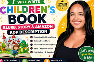 write childrens book blurb story and amazon KDP description