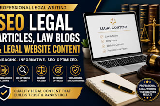 write SEO legal articles, law blogs and legal website content