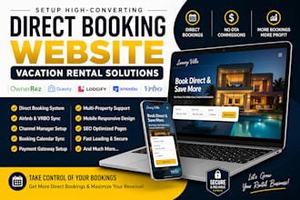 setup direct booking website vacation rental ownerrez guesty lodgify smoobu vrbo