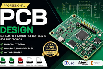 design pcb layout, schematic and circuit board for electronics