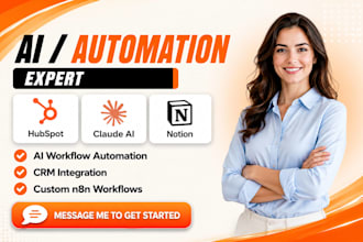 build n8n automation workflow claude ai hubspot brevo notion make integration