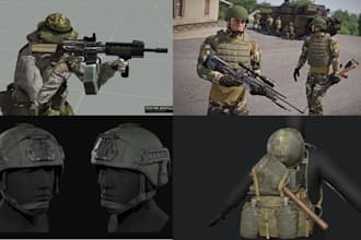 create 3d model assets backpack helmet weapons outfits mods for arma 3
