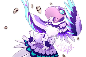 draw cute and colorful furry chibi characters