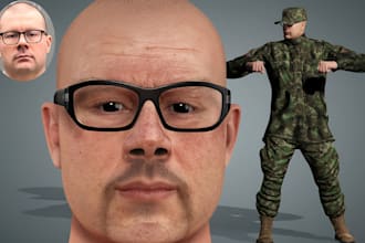 realistic 3d character, metahuman, stylized game ready character for ue5, unity