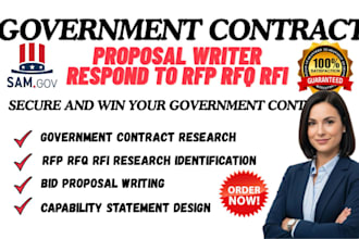 secure and win government contract bid proposal rfp rfq rfi grant proposal rfp