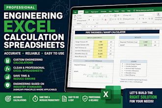create engineering calculation spreadsheets in excel