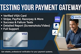 be your virtual assistant for payment gateway testing and purchasing assistance