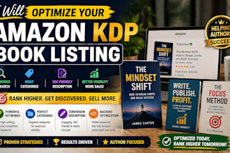 optimize your amazon KDP book listing SEO ,keywords, categories and description