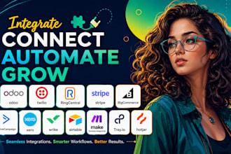integrate odoo twilio ringcentral stripe bigcommerce activecampaign xero wrike