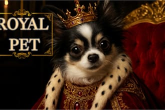 royal pet portrait from your photo