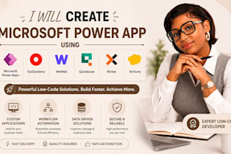 create microsoft power app  using outsystem weweb quickbase nintex kintone