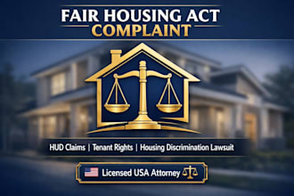 draft a fair housing act or hud discrimination complaint for tenants US attorney