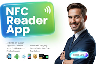 develop nfc reader app android IOS scan write uid smart card wallet loyalty tags