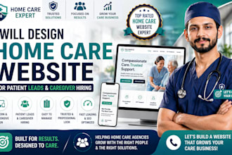 home care website for patient leads and caregiver hiring