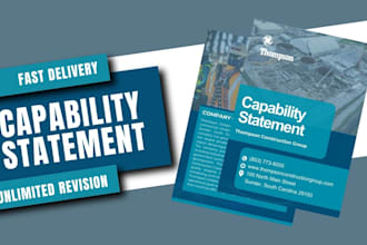 design a professional government contract capability statement