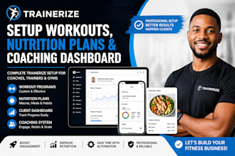 set up trainerize workouts, nutrition plans and coaching dashboard