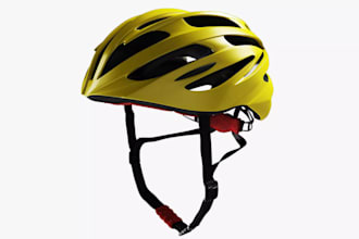 create realistic 3d bicycle helmet custom 3d helmet for product use