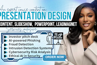 ai tech powerpoint presentation, cybersecurity, businesses, startup pickdeck