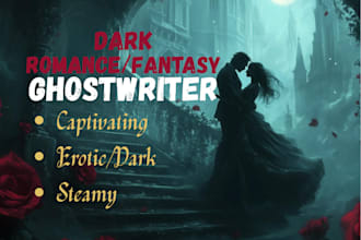 ghostwrite dark romance, romance, and fiction ebooks as your expert ghostwriter