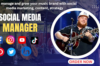 manage and grow your music brand with social media marketing, content, strategy